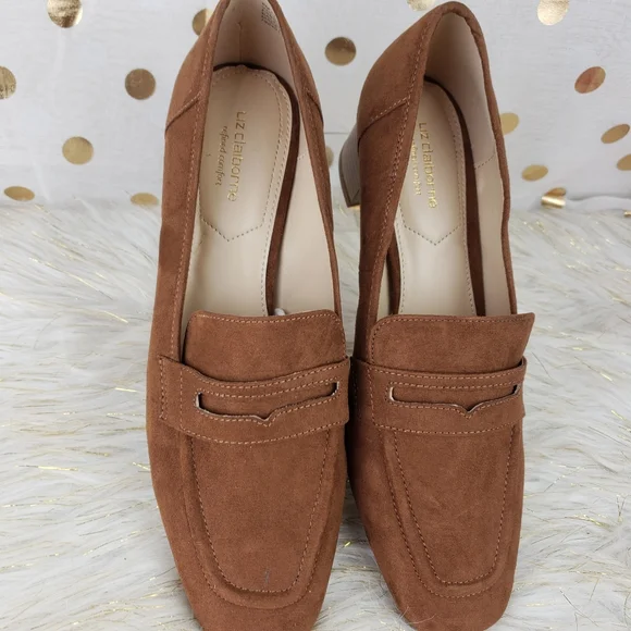 Liz Claiborne Marmara Refined Comfort  Brown Suede Penny Loafers Size 8M - Picture 5 of 12